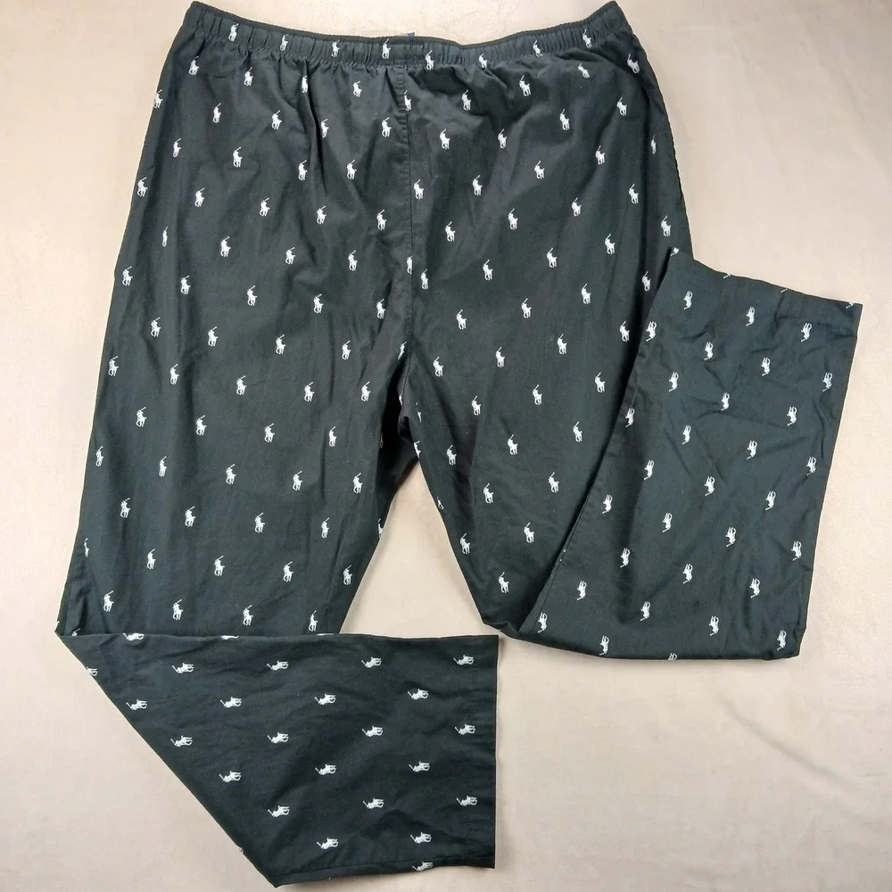 Polo Ralph Lauren XLT Mens Pajama Pants Black Loungewear